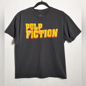 Vintage Black Pulp Fiction Graphic T-Shirt Large